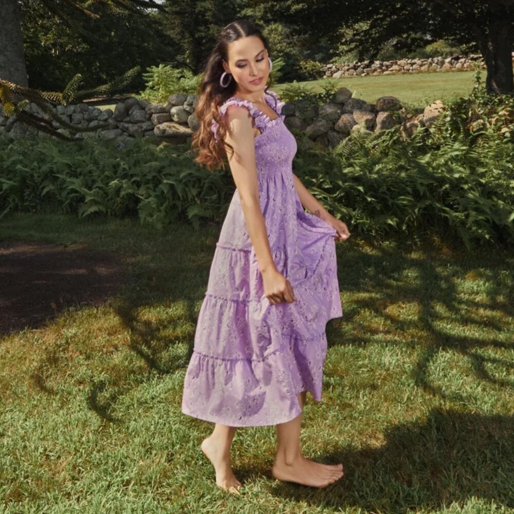 Hill House Home Phenomenal Bridgerton Ellie Nap Dress Floral Lavender Small NWT